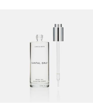 Shop Lake & Skye Santal Gray Body Oil 3.4 fl oz - Hydrating Vitamin E & Sweet Almond Oil | Aromatic Woody Spicy Scent - International Shipping Available - Buy Online on GoSupps.com