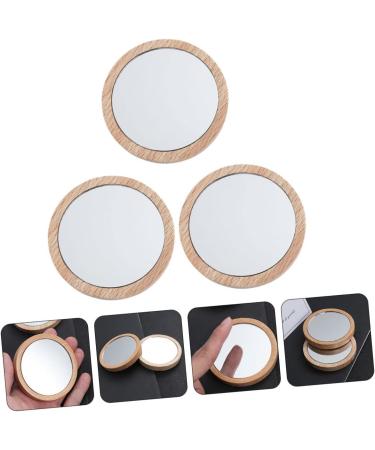 Minkissy 6-Piece Rustic Makeup Mirror Set with Wooden Frame - Portable, Compact, Handheld Vanity Mirrors for Women - Ideal for Travel and Gifts - Buy Online on GoSupps.com