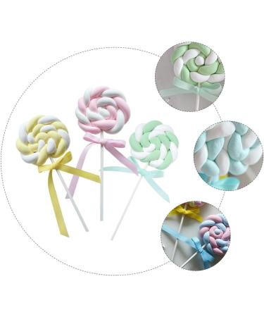 Ciieeo 9 Pcs Simulation Lollipop Cake Decorations Wedding Decor Candy Ornaments Lollipop Candy Sticks Prop Cartoon Design Dessert Shop Decor Candy Cane Ornaments Window Gift Clay Cute - Buy Online on GoSupps.com