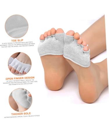 Frcolor Women's Cotton Socks - 4 Pairs of Half Socks & Heel Cushions - Perfect for Boots & Sandals - Buy Online on GoSupps.com