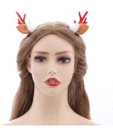 Christmas Hair Accessories 2 Pairs Christmas Hair Clips Reindeer Antlers Ears Hair Accessories Bells Headdress Hairpins Decorative for Women Girls Christmas Party Headpiece. - Buy Online on GoSupps.com