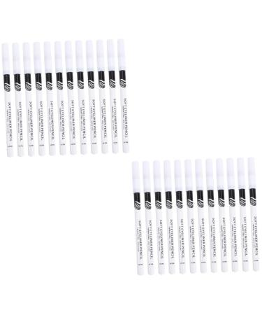 SKISUNO 48 Pcs Eyeliner Pencil Liquid Eye Shadow Beautiful Eyeliner Pen Eyeshadow Pen Wooden Pole White