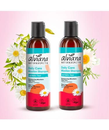 Alviana Alviana Daily Care Micellar Shampoo 200ml Natural Mild Organic Chamomile Shampoo Gentle Cleaning Hypoallergenic Sensitive Skin European Quality 2 Pack