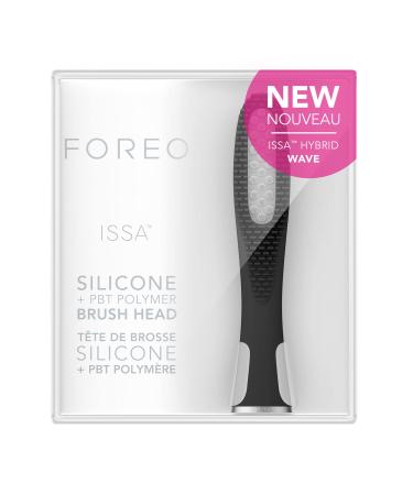 FOREO ISSA Hybrid Wave Brush Head Black  Medical-Grade Silicone & PBT Polymer Bristles  6-Months Lasting - Buy Online on GoSupps.com