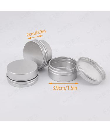 20ml Round Aluminum Doses Set - Empty Screw Lid Cap Containers for Cosmetics Ointments Creams and Candles | Travel-Friendly Tins for DIY Lip Balm & More - Buy Online on GoSupps.com