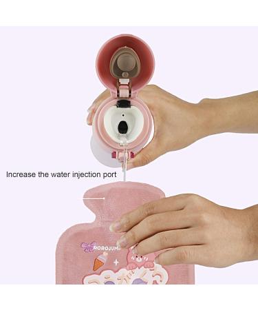 Leakage-Proof Heat Bottles | Portable Hot Water Bottle for Pain Relief | Cute Cartoon Design for Cozy Nights | Thickened PVC 18x11.09x4.53 - Buy Online on GoSupps.com