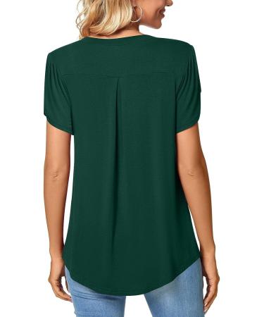 Womens Petal Short Sleeve Blouse Tunic Top - Stylish Army Green Amazon Liquidation Deal - Buy Online on GoSupps.com