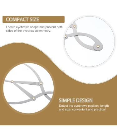 VICASKY R gle Sourcils Pochoir en Acier Inoxydable Argent Courbe Pr cise Outil de Mesure pour Femmes Maquillage Professionnel Visage - Buy Online on GoSupps.com