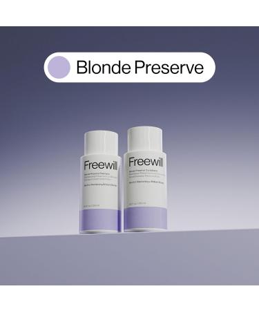 Freewill Blonde Preserve Shampoo - Best Purple Shampoo for Blonde Hair Care Neutralizes Brassiness & Enhances Shine | 8.5 oz - Buy Online on GoSupps.com