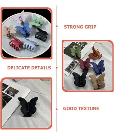 KALLORY 4Pcs Hair Claw Clip Butterflies Back Hair Clamp Holder Clips for Women and Girls 1 count (Pack of 1) Assorted Color - Buy Online on GoSupps.com