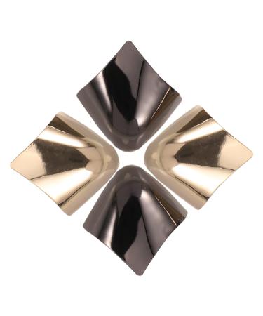 2 Pairs Toe Protector Decor All Heel Caps for High Heels Shoes Protector Heel Tips for High Heel Shoes High Heels Cover Shoes Pointed Protector Boot Tips Metal Steel Shoe Repair