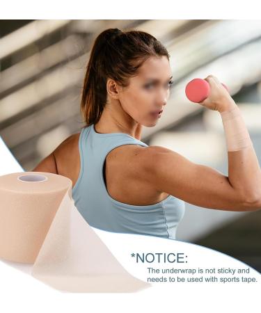 30 Yards Pre-Wrap Athletic Foam Underwrap Tape - Skin Color 2.76 Inch | Ideal for Wrists Elbows Knees Ankles - Effective Sports Bandage - Buy Online on GoSupps.com