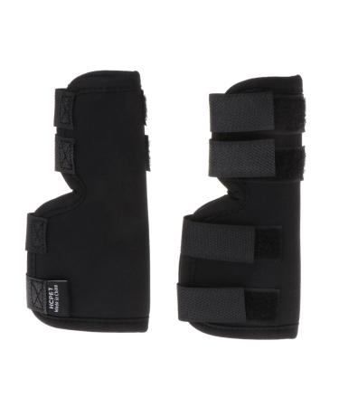 Youngy 1 Pair Legs Brace Pet Knee Hock Protector Dog Pad Therapeutic Support Shockproof - S