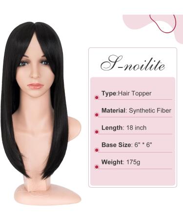S-Noilite 18 Inch Hair Topper for Women - Big Base Clip in Hair Toppers for Thinning Hair, Hair Loss & Extensions - Natural Looking Hair Pieces & Fringe - 4A Quality - Buy Online on GoSupps.com