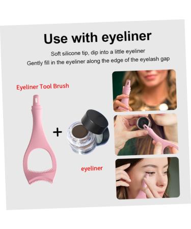 FOMIYES Eyeliner Auxiliary Artifact Lash Lengthening Mascara Lash Separator Eyelash Brush Buddy Simple Set 15X4.5CM Pink - Buy Online on GoSupps.com