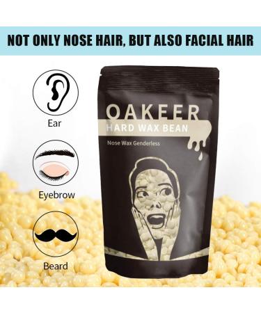 Oakeer 200g Nose Wax - Professional Painless Hair Removal for Men & Women - Safe & Effective Home Waxing Kit - 14 Piece Set - Buy Online on GoSupps.com