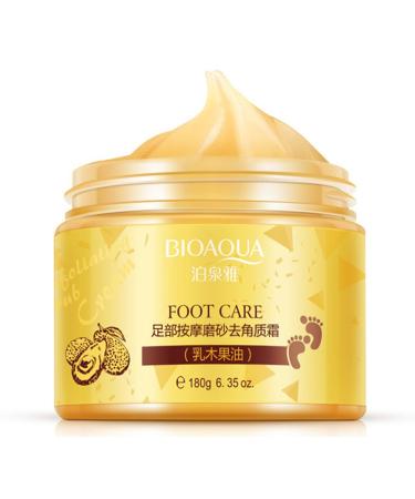 BIOAQUA Foot Care Herbal Massage Scrub-Exfoliating Cream Cleansing Delicate Feet Skin Shea Oil Natural Extracts180g