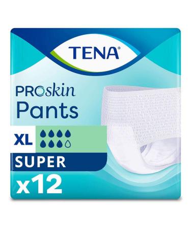 TENA Pants Super Incontinence Underpants - Extra Large (12 Pack) XL (12 Pack)