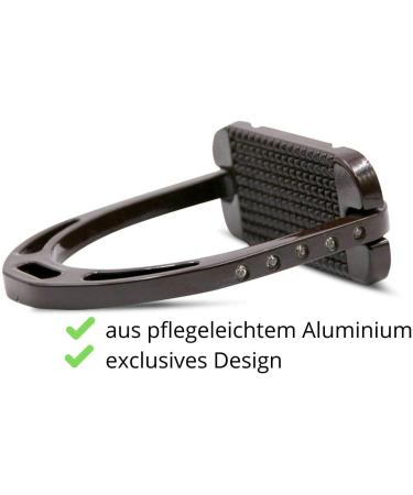 Buy Extra Light Aluminum Amka Stirrup with Rhinestones - Wide Tread Dark Brown & Light Brown Options - International Shipping Available - Buy Online on GoSupps.com