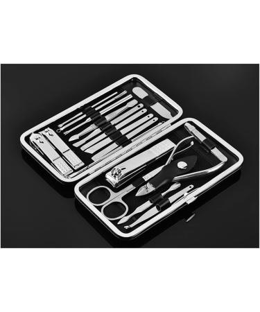 Nail Clippers Kit Stainless Steel 18-Piece Nail Clippers Set Manicure Nail Tool Set Nail Clippers Set Manicure Clippers Suitable for Outdoor Travel Travel Nail Clippers Black - Buy Online on GoSupps.com