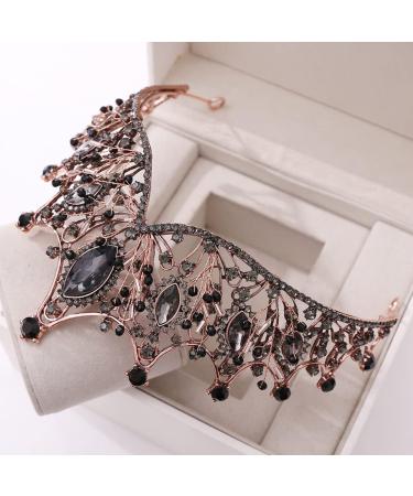 Elegant Wedding Tiara for Women | Rhinestone Bride Crown & Princess Headband | Perfect for Birthdays Halloween & Costume Parties | Silver & Black Options - Buy Online on GoSupps.com