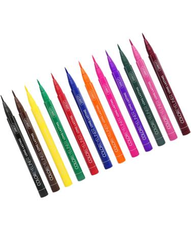 TOVINANNA 24 Pcs Liquid Eyeliner Red Eyeliner Pencil Colored Eyeliner Waterproof Eyeliner Eye Beauty Pencil 1 count (Pack of 1) As Shownx2pcs - Buy Online on GoSupps.com