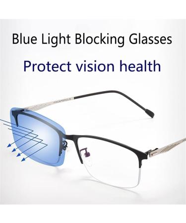 Buy Stylish Reading Glasses - Light Blocking Transition Sunglasses for Men | Multifocus Metal Half Frame Eyeglasses - Buy Online on GoSupps.com
