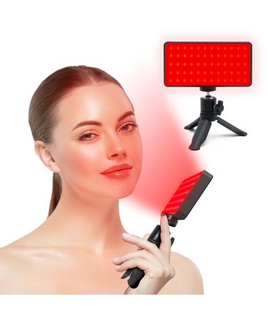 Devowellte Red Light Lamp with Stand Portable Red Light with 660nm & 850nm Wavelengths Rechargeable Infrared Light Lamp for Home/Office/Travel