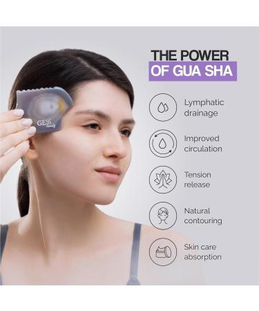 GESS Gua Sha Natural Stone Agate Unique Shape Face Stone for Face Yoga Guasha Stone Double Chin Remover Face Massager Against Wrinkles Lymphatic Drainage Face Face Sculptor - Buy Online on GoSupps.com