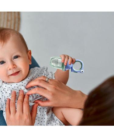 Maseaxi Baby Obst Feeder - Dinosaur Suction Cleaner & Bite Ring for Infants | Baby Diet Accessories for Toddlers & Newborns (Blue) - Buy Online on GoSupps.com