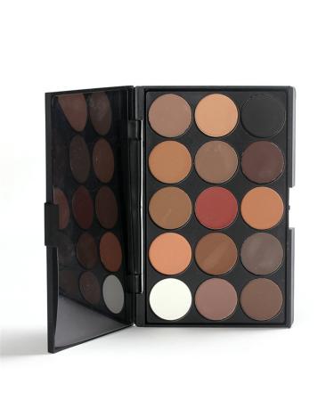 Pure Vie Professional Highlight Eyeshadow Palette Makeup Contouring Kit - 15 Colors Highly Pigmented Nudes Warm Natural Matte Shimmer Cosmetic Eye Shadows Pallet Powder Palette - Holiday Gift Set