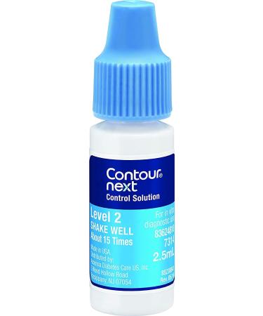 CONTOUR NEXT Control Solution for Glucose Test Meter, Level 2, 2.5mL Bottle