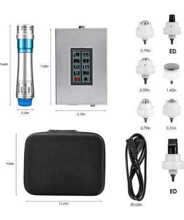 Portable EXTRACOR PORAL Shock Wave Therapy Device - Professional ED & Pain Relief Massager with 9 Massage Heads - Buy Online on GoSupps.com