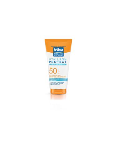 Mixa Sun Sensitive Skin - Invisible Sunscreen with Hyaluronic Acid - High Protection SFP50 UVA Long UVA and UVB - Sensitive and Dehydrated Skin - Face and Neck - Hypoallergenic - 50 ml