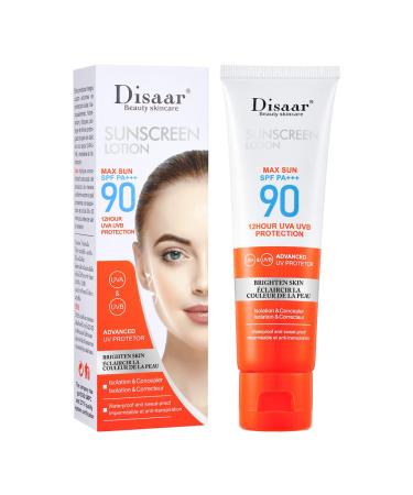 Labstandard face sunscreen SPF 90 Face Sunscreen Moisturizer Helps Hydrate Skin and Decrease Wrinkles Lightweight Face Sunscreen Absorbs Into Skin Quickly 50ml body arm thigh sunscreen isolation