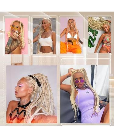 YDDM 20 Inch Pre Stretched Braiding Hair Extensions - 6 Packs Jumbo Braids in Golden 613# for Artistic Braid Styles - Buy Online on GoSupps.com