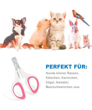 OneCut Claw Scissors for Cats Dogs & Rabbits - Non-Slip Nail Trimmers for Pets (Pink) - Perfect for Safe & Easy Claw Grooming - Buy Online on GoSupps.com