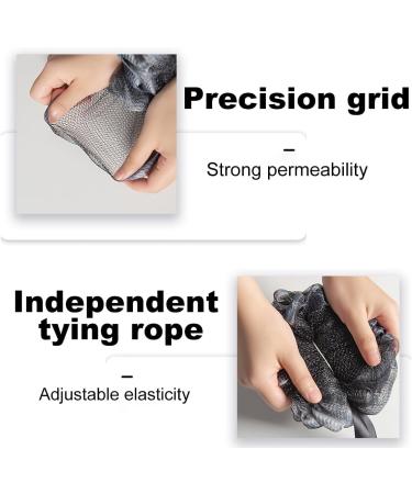 Buy Bath Sponge Set - 4Pcs Black Mesh Loofah & Body Scrub Brush for Comfortable Bathing - Soft Cleansing Sponge for All Skin Types - Buy Online on GoSupps.com