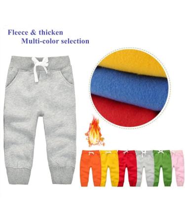 CuteOn Unisex Kids Elastic Waist Cotton Warm Trousers - 2 Years Grey | Baby Pants Bottoms 1-5 Years - Buy Online on GoSupps.com