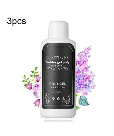 Nail Extension Gel Diluent Solution - 45ml Fast Polygel Manicure UV Gel (3 Bottles) | International Shipping - Buy Online on GoSupps.com