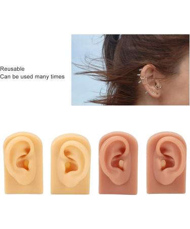 Buy 2 Pairs 3D Fake Ear Display - Reusable Silicone Ear Model for Piercing & Acupuncture Practice | International Shipping - Buy Online on GoSupps.com