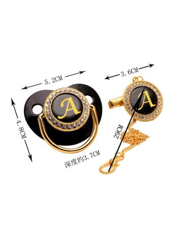 Unique Baby Pacifier & Clip with Letter M - Silicone Baby Soother with Chain - International Shipping Available - Buy Online on GoSupps.com