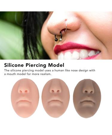 3pcs Professional Soft Silicone Nose & Mouth Piercing Models - Buy Online on GoSupps.com