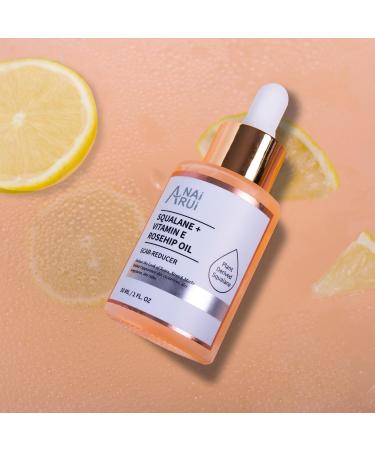 ANAiRUi Rosehip Oil For Face - Cold Pressed Vegan with Vitamin E & Squalane - Hydrating Nourishing Anti aging Face Oil for Skin Body Hair Nail 30ml Rosehip Vitamin E Oil - Buy Online on GoSupps.com