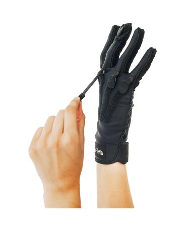 MetaFlex Arthritis Pain Relief Gloves - Therapeutic Compression Glove & Wearable Grip Strengthener - Adjustable Resistance Bands for Swelling Relief and Mobility Improvement Black X-large (1 Pair)