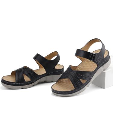 Ortho+rest Women's Orthopedic Sandals - Comfortable Arch Support & Orthotic Walking Sandals in Black (Size 7) - Shop Internationally - Buy Online on GoSupps.com