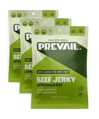 Prevail Grass Fed Beef Jerky 3 Pack | Low Sodium, Keto, Paleo | 12g Protein, Soy & Gluten-Free - Buy Online on GoSupps.com