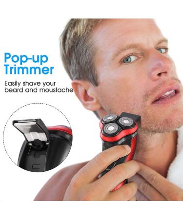 KEMEI Men's Rotary Cordless Razor - 3D Electric Rechargeable Waterproof Beard & Sideburn Trimmer - Buy Online on GoSupps.com