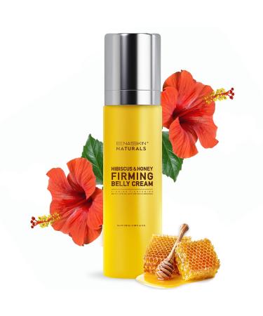 Enaskin Naturals Belly Firming Cream: Hibiscus & Honey Skin Tightening Cellulite Cream - Women Body Lotion for Firmness and Lift of Thighs & Stomach - Tummy Butter Stretch Marks - 100ML 3.38 Fl Oz (Pack of 1)