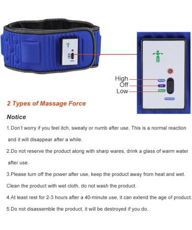 Adjustable Fitness Belt for Weight Loss | Vibration Fat Burning & Pain Relief | 20 Magnet Electric Massage Belt - Buy Online on GoSupps.com